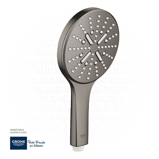 [GR26574AL0] GROHE Rainshower SmartActive 130 Hand shower 3 sprays , 26574AL0 , brushed hard graphite