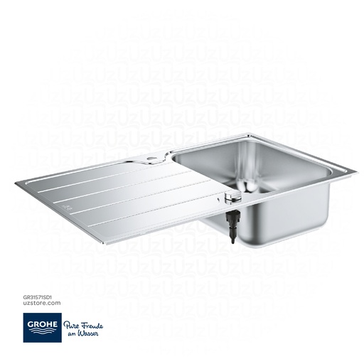 [GR31571SD1] GROHE K500 Stainless steel sink with drainer , 31571SD1 , stainless steel