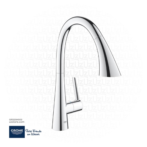 [GR32294002] جروهي Zedra خلاط مغسلة مطبخ بمقبض فردي C-spout Triple Spray 32294002
