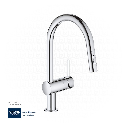 [GR32321002] جروهي مينتا  خلاط مغسلة مطبخ بمقبض فردي C-spout Dual Spray 32321002