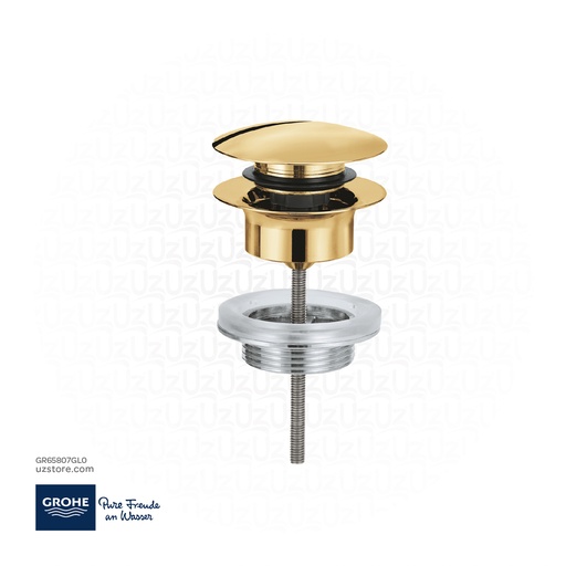 [GR65807GL0] GROHE Waste set with push-open plug , 65807GL0 , cool sunrise