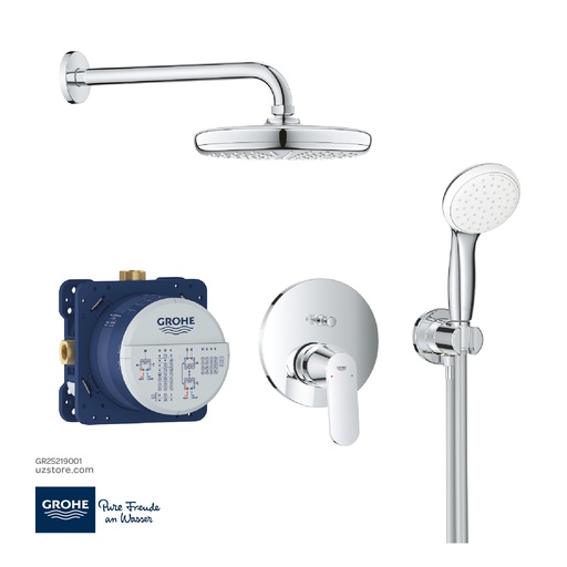 [GR25219001] GROHE Eurocosmo Perfect shower set with Tempesta 210 , 25219001 , chrome