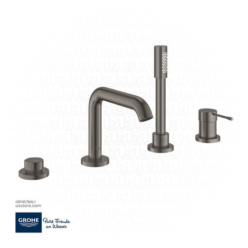 [GR19578AL1] GROHE Essence 4-hole bath combination , 19578AL1 , brushed hard graphite