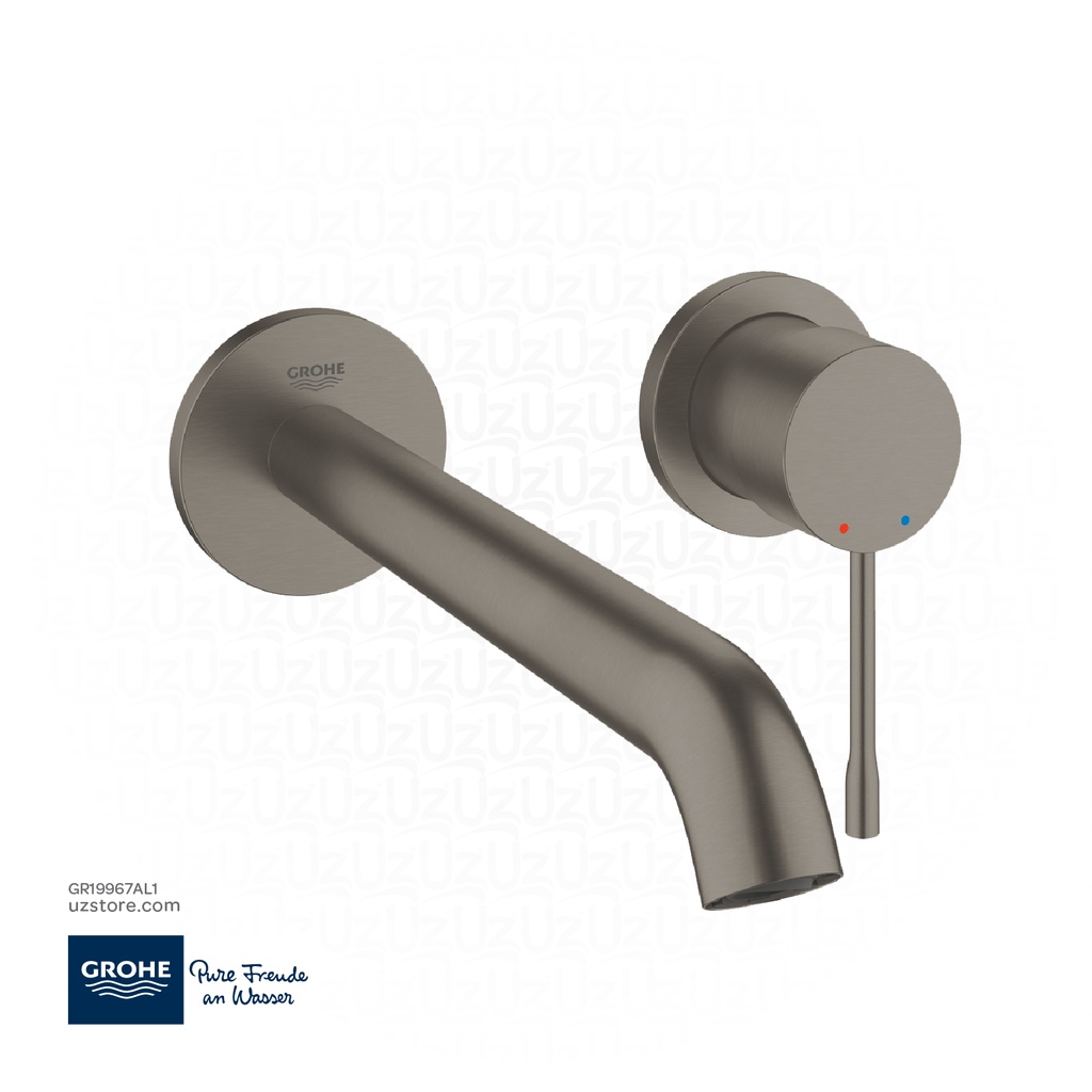 GROHE Essence 2-hole basin mixer L-Size , 19967AL1 , brushed hard ...
