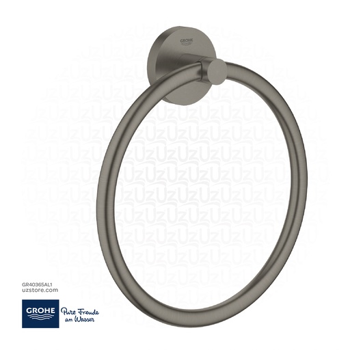 [GR40365AL1] GROHE Essentials Towel ring , 40365AL1 , brushed hard graphite