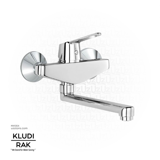[MX1354] KLUDI RAK Peak Wall -Mounted single lever Sink Mixer DN15 RAK18008-03