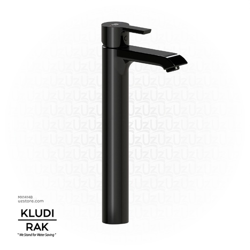 [MX1414B] KLUDI RAK PASSION  Single Lever high-raised XL basin mixer Black RAK13061.BK2