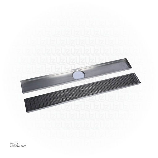 [P4-D74] Drainex Stainless Steel 316 Linear Floor Drain 30cm lenght 6cm width 1.5" outlet Tile Model PA-S36-RSD-30x6-1.5C
