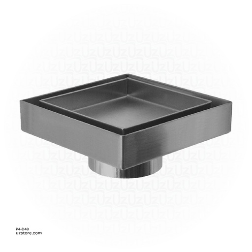 [P4-D48] Drainex Stainless Steel 316 Grade Floor drain grating recessed / Tile in fill Drain with 4" outlet OMANITE 130 X 130 OMNT-S36-13-RCS