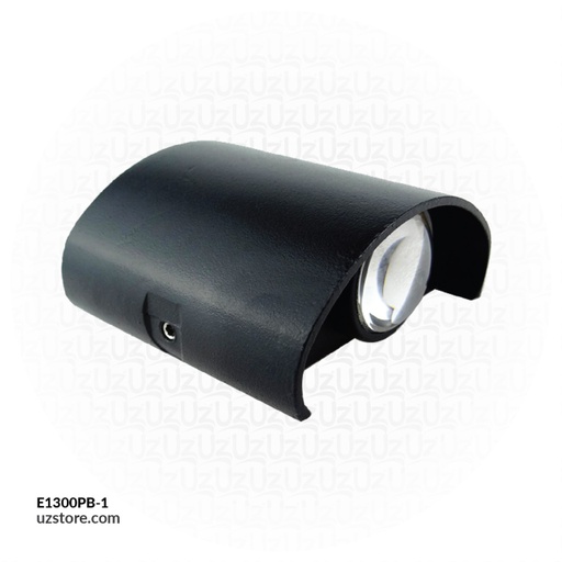 [E1300PB-1] مصباح جدار خارجي أسود اناره صفراء LED 2*3W