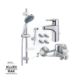[KRS1102] KLUDI RAK Bundle ( Basin Mixer + Shower Mixer + Shower Kit +Shattaf+4 Angle valves )