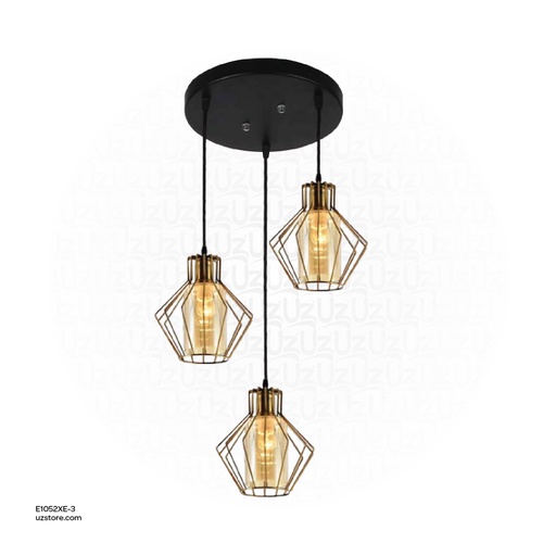 [E1052XE-3] Triple Pendant Light E27 8195/3