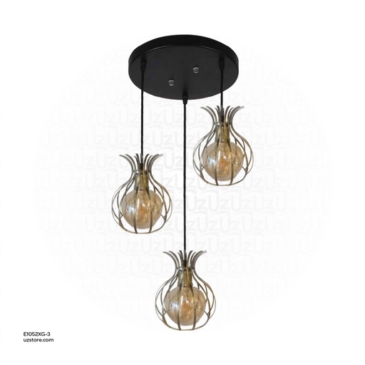 [E1052XG-3] Triple Pendant Light E27 8197/3