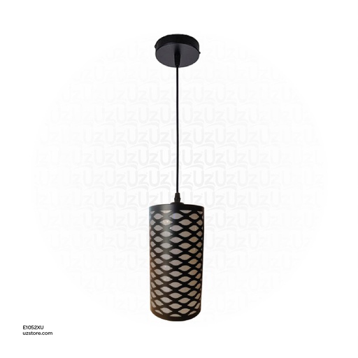 [E1052XU] Black Single Pendant Light E27 8021/1