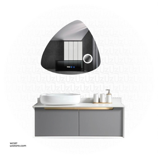 [WC187] WashBasin Cabinet With led mirror cabinet RF-4847 white and light grey  100*50 *38 CM