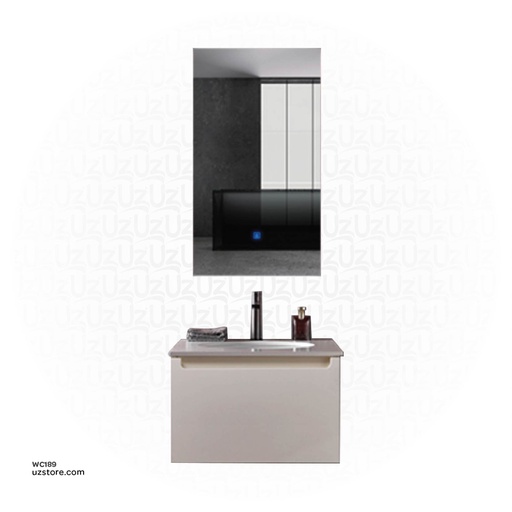 [WC189] WashBasin Cabinet With led mirror RF-4859 sand 60*50