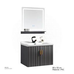 [WC191] WashBasin Cabinet With led mirror RF-4923 dark grey  80*50*44 CM