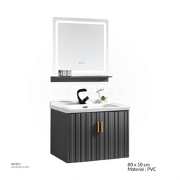 [WC191] WashBasin Cabinet With led mirror RF-4923 dark grey  80*50*44 CM