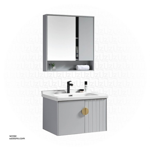 [WC192] WashBasin Cabinet With mirror cabinet RF-4929 light grey  81*51*44 CM