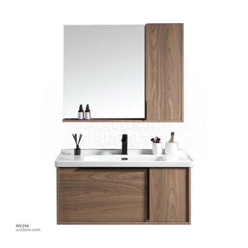 [WC196] WashBasin Cabinet With mirror PL-2621 Brown  81*50*49 CM