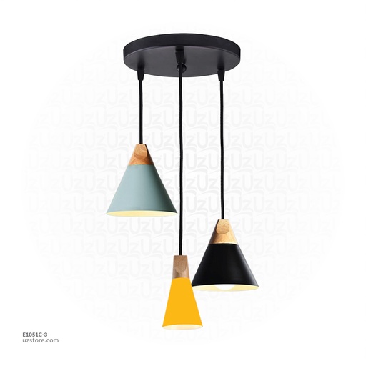 [E1051C-3] Pendant Light 7745/3 Multcolor 108*270-220*250*2