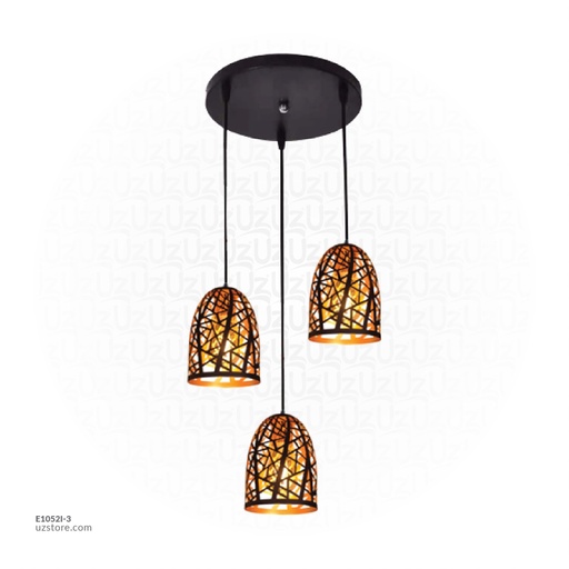 [E1052I-3] Black Pendant Light 5009-3 150*200