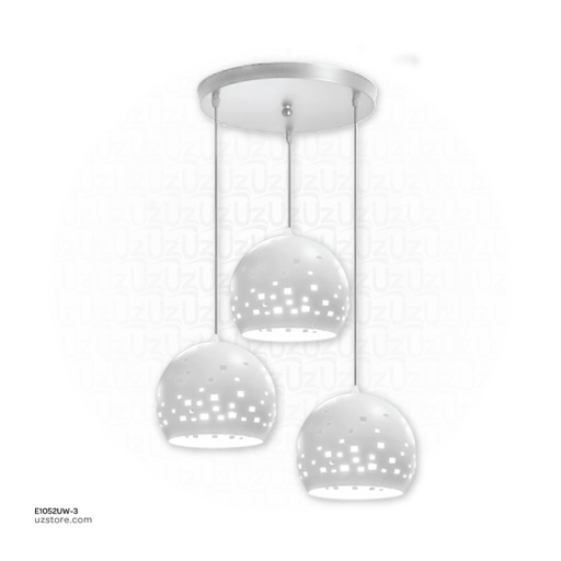[E1052UW-3] White Pendant Light 5003/3 300*280