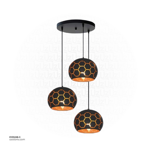 [E1052AB-3] Black Pendant Light 5001/3 200*200