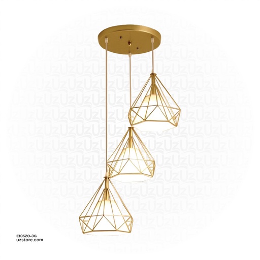 [E1052O-3G] Gold Diamond Pendant Light 7921/3 250*240