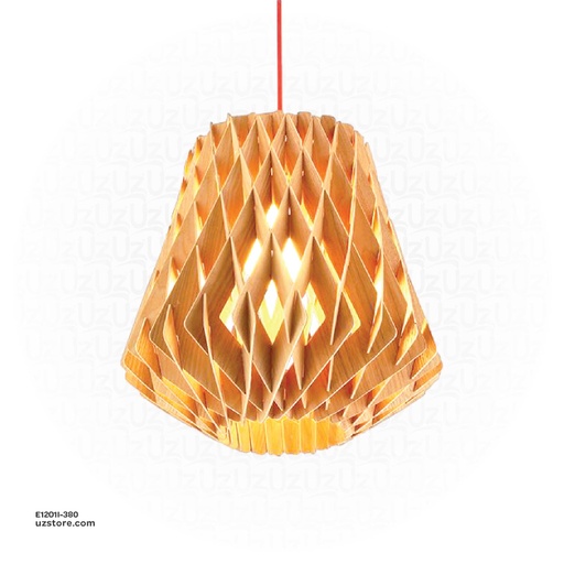 [E1201I-380] Pendant Wood Light 380mm OGS-WL03 (P)