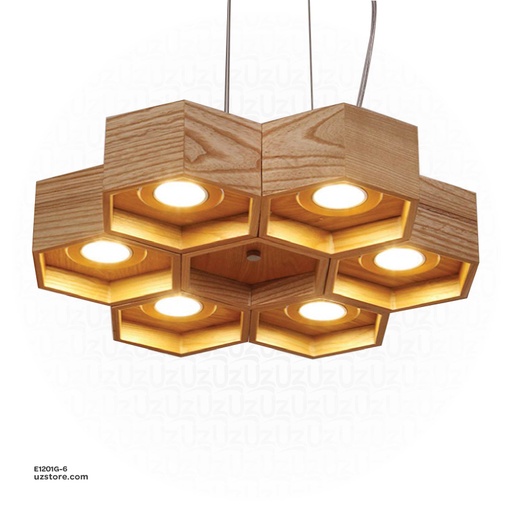 [E1201G-6] Pendant Wood Light  OGS-WL19 (P)