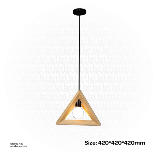 [E1202J-420] مصباح تعليق خشبي 420mm OGS-WL32(P)