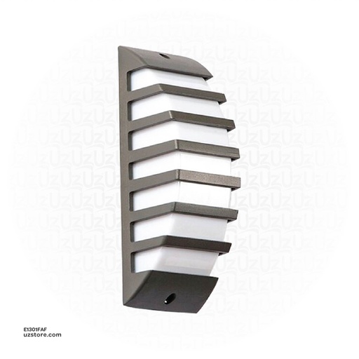 [E1301FAF] OutDoor Wall Light W15B Dark Grey 7W 3000K