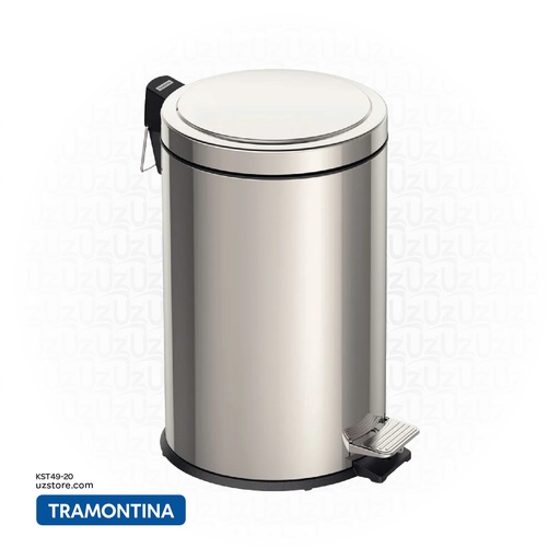 [KST49-20] Tramontina Stainless Steel Pedal waste bin 20ltr 94538120