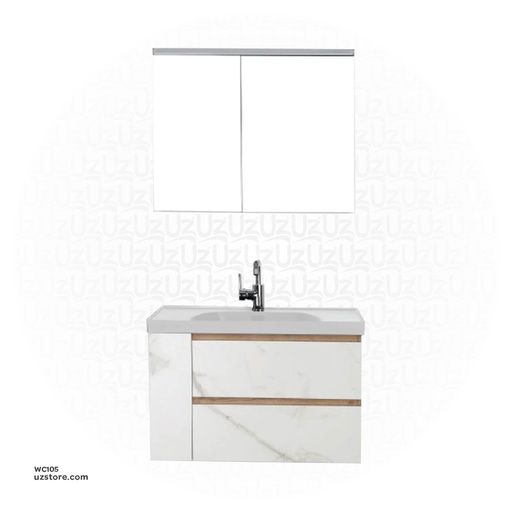 [WC105] WashBasin Cabinet and Mirror cabinet with LED light KZA-2109080 80*48*53 CM