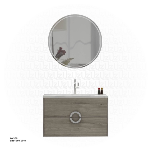 [WC106] WashBasin Cabinet and Mirror  with LED light KZA-2113080  80*48*50 CM