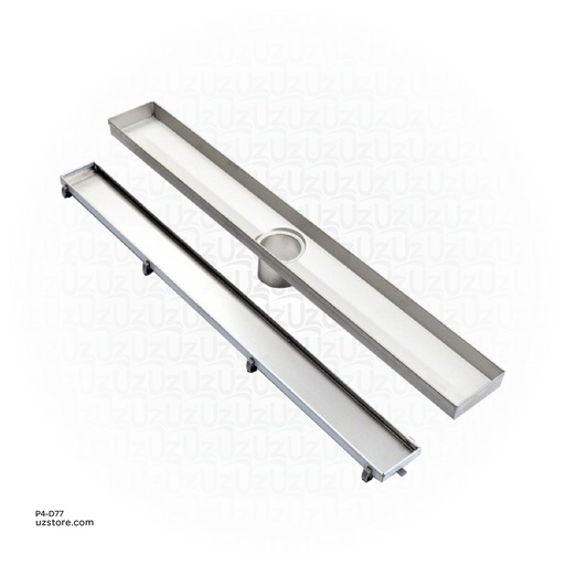 [P4-D77] Drainex Stainless Steel 316 Linear Floor Drain 40cm lenght 6cm width 1.5" outlet Tile Model PA-S36-RSD-40x6-1.5C
