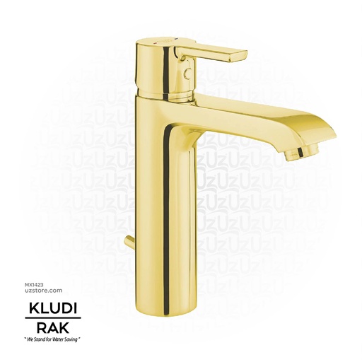 [MX1413G] KLUDI RAK PASSION  Single Lever XL basin mixer Gold RAK13060-03.GD1