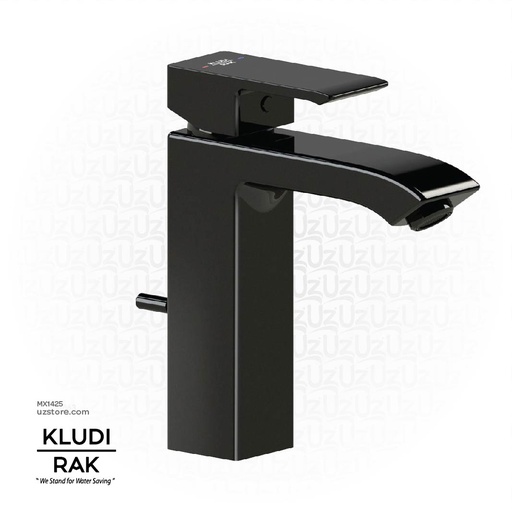 [MX1425] KLUDI RAK Profile Star Single Lever XL Basin Mixer DN 15,
 Black RAK14160.BK1
