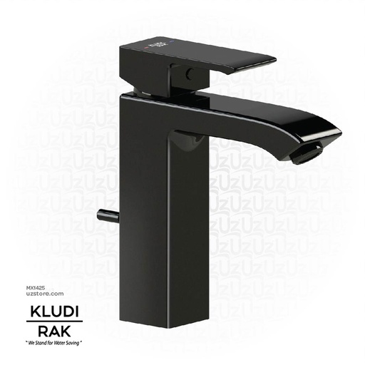 [MX1425BS] KLUDI RAK PROFILE STAR  Single Lever XL basin mixer Black RAK14160.BK1