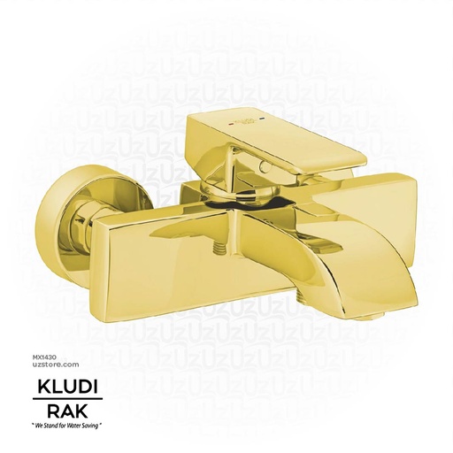 [MX1430] KLUDI RAK Profile Star Single Lever Bath and Shower Mixer,
 Gold RAK14102.GD1