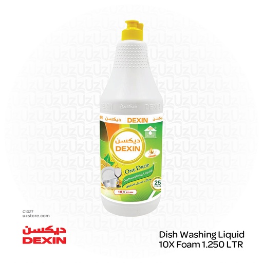 [C1027] DEXIN Dish Washing Liquid 10X Foam  1.250 LTR