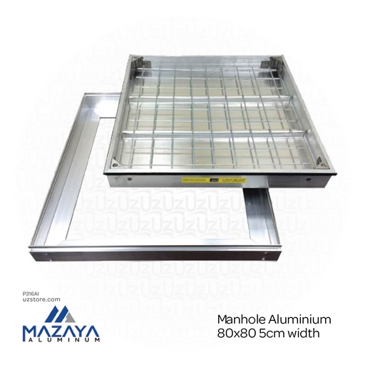 [P316AI] Mazaya Manhole Aluminium 80x80 5cm width