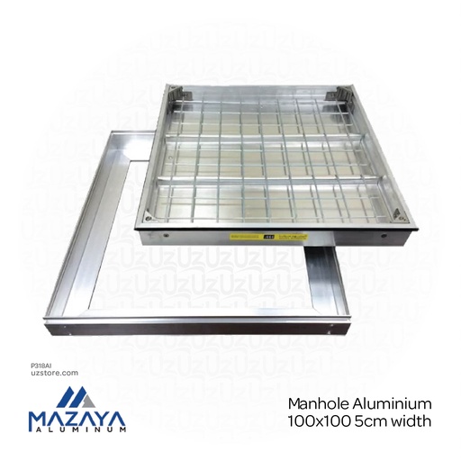 [P318AI] Mazaya Manhole Aluminium 100x100 5cm width