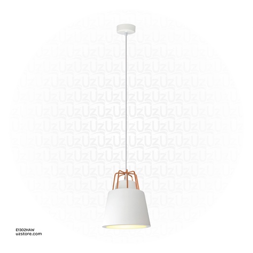[E1302HAW] White Gypsum Pendant light E27 210180