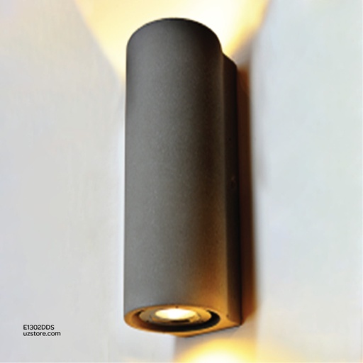 [E1302DDS] مصباح جدار خارجي أسمنت رمادي 2*6 واط LED 610007