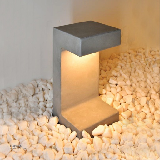 [E1302GCS] Grey Cement Led Outdoor Bollard Garden Light 6W
 610013