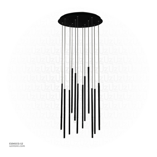 [E1041CG-12] Chandelier 9426/12 BK Q50 H150 60W