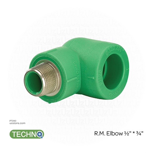 [PT240] Male Elbow ½" * ¾"( Techno )