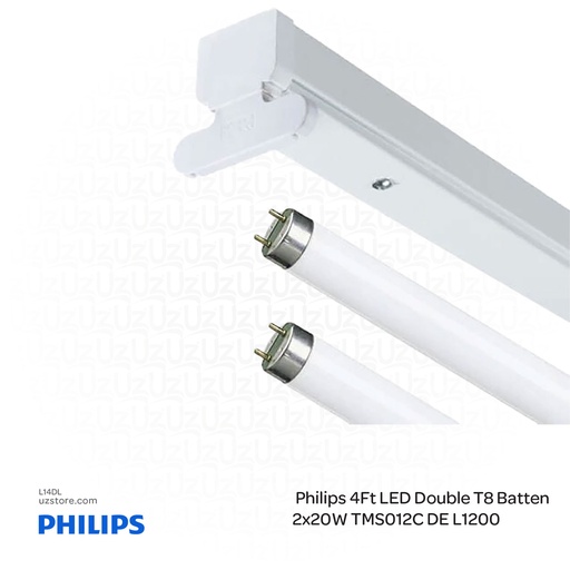 [L14DL] PHILIPS 4Ft Double LED T8 Batten 2xTLED TMS012C DE L1200 G2 GM 911401888182
